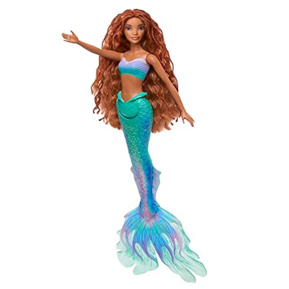 NWT Mattel Ariel doll in signature blue dress with long red hair for styling fun - Picture 1 of 5